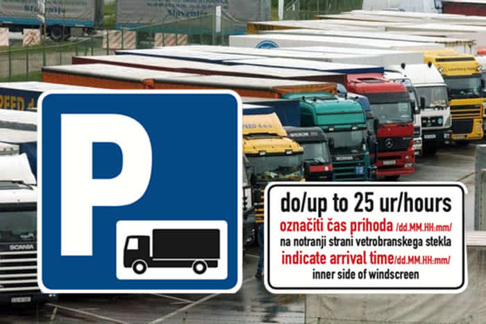 udruga Convoy. Parkiranje na autocesti u Sloveniji ograničeno je na 25 sati