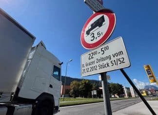Austrija ponovno zabranila tranzit kamionima iznad 7,5 tona na B320 Ennstal Straße