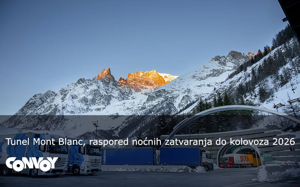 Tunel Mont Blanc, raspored noćnih zatvaranja do kolovoza 2026