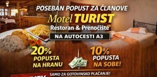 Motel TURIST na autocesti A3 - popust za članove udruge