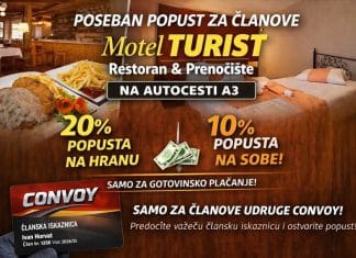 Motel TURIST na autocesti A3 - popust za članove udruge